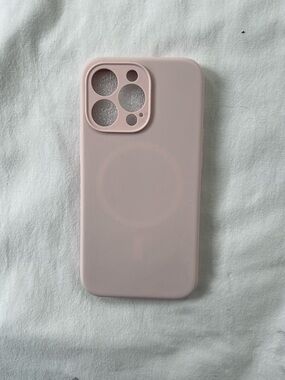 Soft Pink Silicone Phone Case with Camera Protection